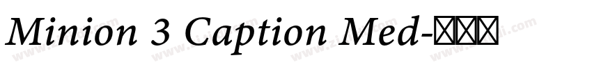 Minion 3 Caption Med字体转换 Minion 3 Caption Med字体转换